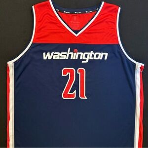 Rare Fanatics Mo Wagner Washington Wizards #21 Blue Statement Jersey Men’s XL